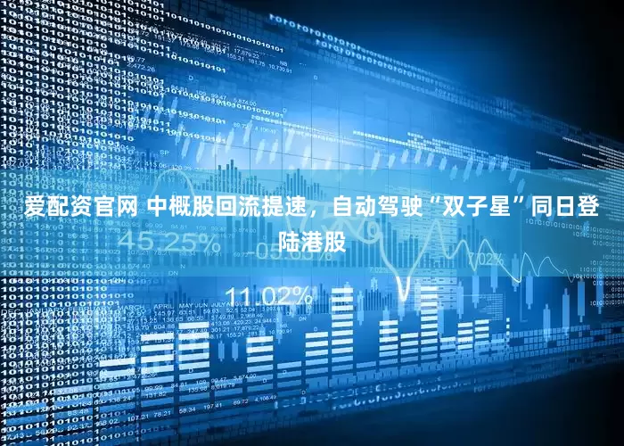 爱配资官网 中概股回流提速，自动驾驶“双子星”同日登陆港股
